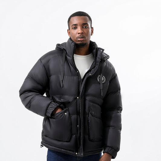 Doudoune Homme Hiver Nylon à Capuche Style Simple